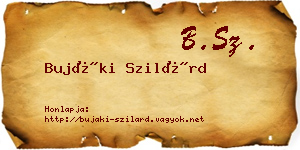 Bujáki Szilárd névjegykártya
